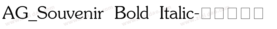 AG_Souvenir Bold Italic字体转换